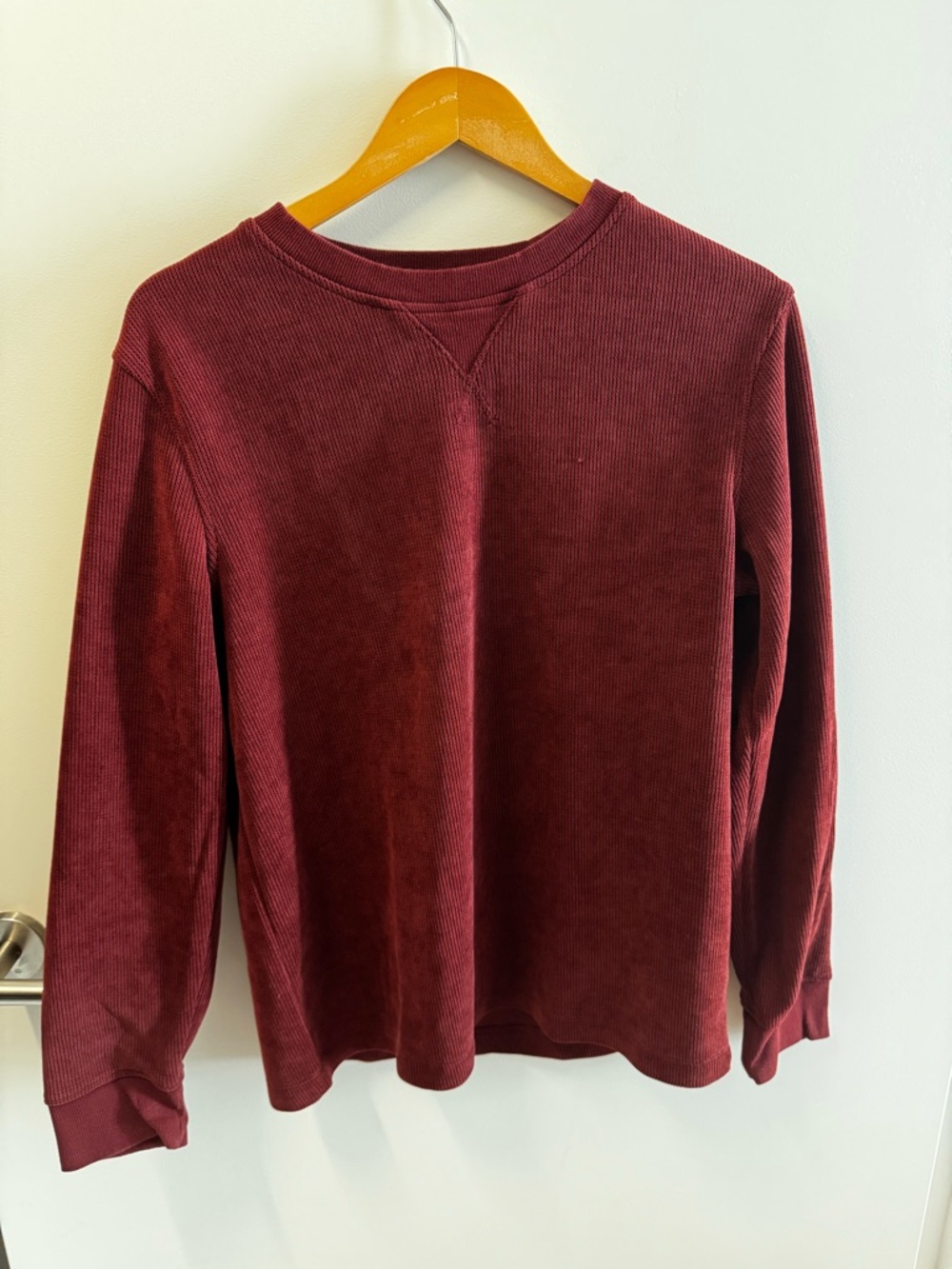 Goodfellow & Co Burgundy Corduroy Crewneck Sweater